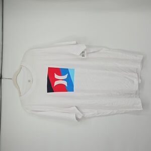 Hurley Men's Plus Size White Short Sleeve Graphic Tee Size XXL